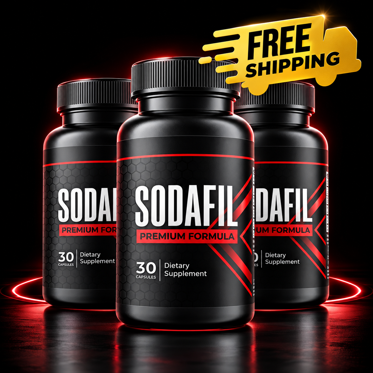 SodaFil bottle, 30 capsules, premium formula